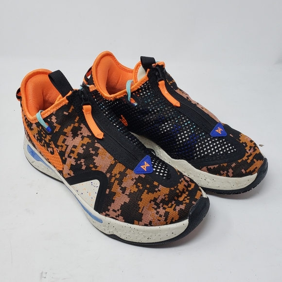 Nike PG4 Digi Camo Total Orange Black CD5079-200 Basketball Shoes Men's 8 - Picture 2 of 8